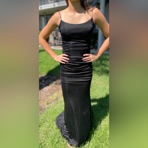 Elegant Black sparkle homecoming/prom long Dress